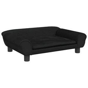 vidaXL Hondenmand 70x48x22 cm fluweel zwart