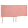 vidaXL Boxspring met matras en LED fluweel roze 160x200 cm