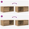 vidaXL TV-meubel 60x31x25,5 cm bewerkt hout artisanaal eikenkleur