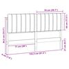 vidaXL Gestoffeerd hoofdbord Bruin en zwart 150 cm Massief grenenhout