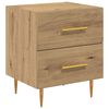 vidaXL Nachtkastje 2 pcs Artisan Eiken 40 x 35 x 47,5 cm Bewerkt hout