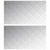 vidaXL Trapmatten 2 st 90 x 50 cm Zilver Aluminium Rechthoekig