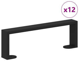vidaXL Meubelpoten 12 pcs Zwart 311 x 40,5 x 100 mm IJzer