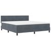 vidaXL Boxspringbed met matras Donkergrijs 180 x 200 cm Fluweel
