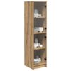 vidaXL Highboard Artisan Eiken 35 x 37 x 142 cm Bewerkt hout