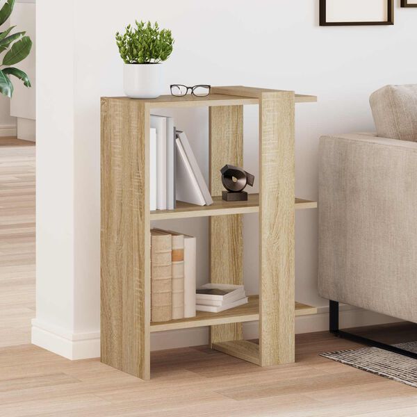 vidaXL Boekenkast Sonoma Eiken 52 x 25 x 71,5 cm Bewerkt hout