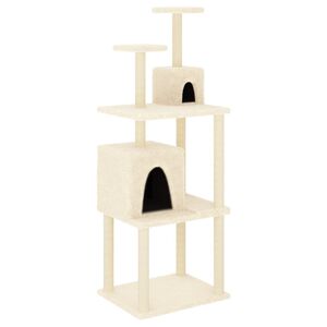 vidaXL Kattenmeubel met sisal krabpalen 167 cm cr&egrave;mekleurig