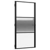 vidaXL Glazen deur 102,5 x 3,5 x 201,5 cm Aluminium Zwart