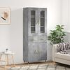 vidaXL Hoge kast 69,5x34x180 cm bewerkt hout betongrijs