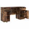vidaXL Bureau met lade Gerookt eiken 140 x 49 x 76 cm Bewerkt hout