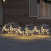 vidaXL LED Rendieren met 180 LED 6 pcs Goud PET
