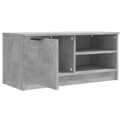 vidaXL Tv-meubel 80x35x36,5 cm bewerkt hout betongrijs
