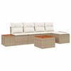 vidaXL Tuinbankenset 6 st Beige Poly riet