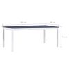 vidaXL Eettafel 180x90x73 cm grenenhout wit en grijs