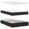 vidaXL Ottoman bed met matras 120x200cm stof zwart