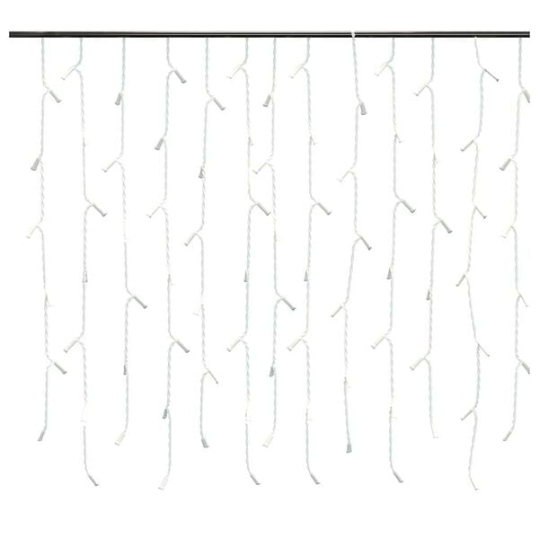 vidaXL Lichtgordijn met 400 LED's en 8 functies 10 m warmwit