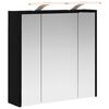 vidaXL Badkamer spiegelkast Zwart Eiken 63,5 x 16 x 62,5 cm