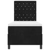 vidaXL Boxspringbed met matras met hoofdeinde Zwart 80 x 200 cm Stof