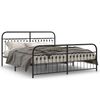 vidaXL Bedframe met hoofd- en voeteneinde metaal zwart 183x213 cm