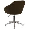 vidaXL Eetkamerstoelen draaibaar 2 st stof donkerbruin