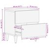 vidaXL Nachtkastje met lade 2 pcs Licht Bruin 40 x 33 x 46 cm