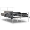 vidaXL Bedframe met hoofd- en voeteneinde&nbsp;metaal wit 120x200 cm