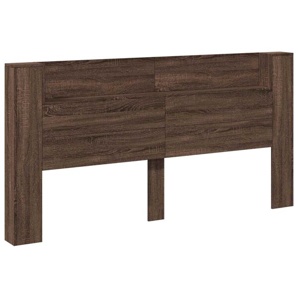 vidaXL Hoofdbord Bruin Eiken 200 x 16,5 x 103,5 cm Bewerkt hout