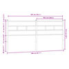 vidaXL Vervangend hoofdbord 200 cm bewerkt hout en staal bruin eikenkleurig
