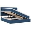 vidaXL Opslag bed met matras met hoofdeinde Blauw 180 x 200 cm Stof
