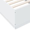 vidaXL Bedframe met LED-verlichting bewerkt hout wit 75x190 cm
