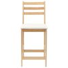 vidaXL Eettafelstoelen 2 pcs Naturel 40 x 47,5 x 99,5 cm