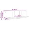 vidaXL Wandkast 100x16,5x30 cm bewerkt hout artisanaal eikenkleurig