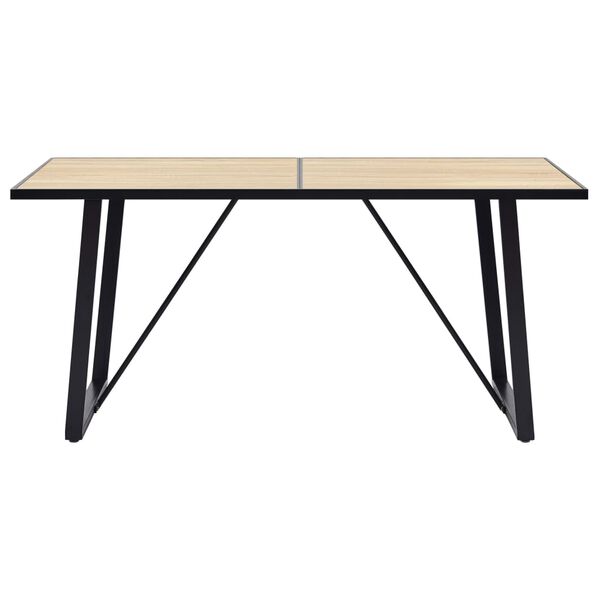 vidaXL Eettafel 160x80x75 cm MDF eikenkleurig