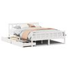 vidaXL Bedframe zonder matras massief grenenhout wit 150x200 cm