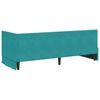 vidaXL Hoekbedframe met Matras met hoofdeinde 2 pcs Turquoise Fluweel