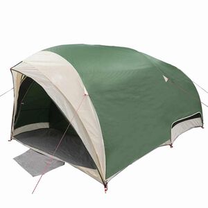 vidaXL Tunnel tent met dak met opslag Groen 410 x 285 x 198 cm taft