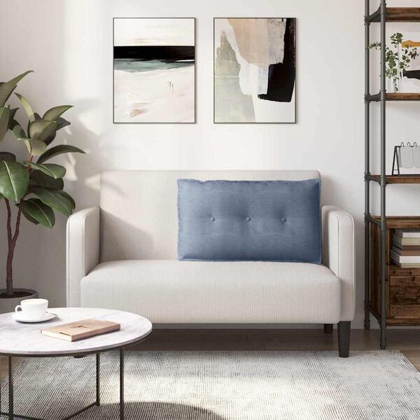 vidaXL Rugkussen Blauw 80 x 50 cm Cordstof