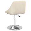 vidaXL Eetkamerstoelen draaibaar 2 st fluweel crèmekleurig