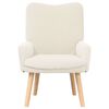 vidaXL Fauteuil Cr&egrave;me 63 x 67 x 94 cm Sherpa Stof