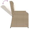 vidaXL 5-delige Loungeset met kussens poly rattan beige