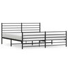 vidaXL Bedframe met hoofd- en voeteneinde metaal zwart 183x213 cm