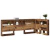 vidaXL Opberghoofdbord met plank Oud Hout 90 cm Bewerkt hout
