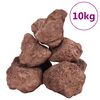 vidaXL Lavastenen 10 kg 10-30 cm rood