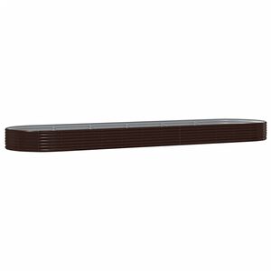 vidaXL Plantenbak 523x140x36 cm gegalvaniseerd staal bruin