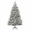 vidaXL Kunstkerstboom met 300 LED Groen en Wit 300 cm PVC en Metaal