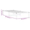 vidaXL Bedframe metaal zwart 90x200 cm