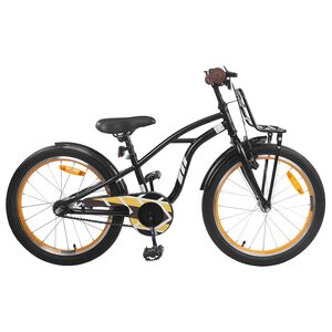 vidaXL Kinderfiets 18 Inch voor 5-7 jaar Zwart