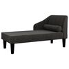 vidaXL Chaise longue met bolster stof zwart
