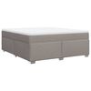 vidaXL Boxspring met matras stof taupe 180x200 cm