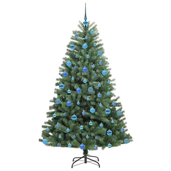 vidaXL Kunstmatige Inklapbare Kerstboom Groen 180 cm PVC en Metaal